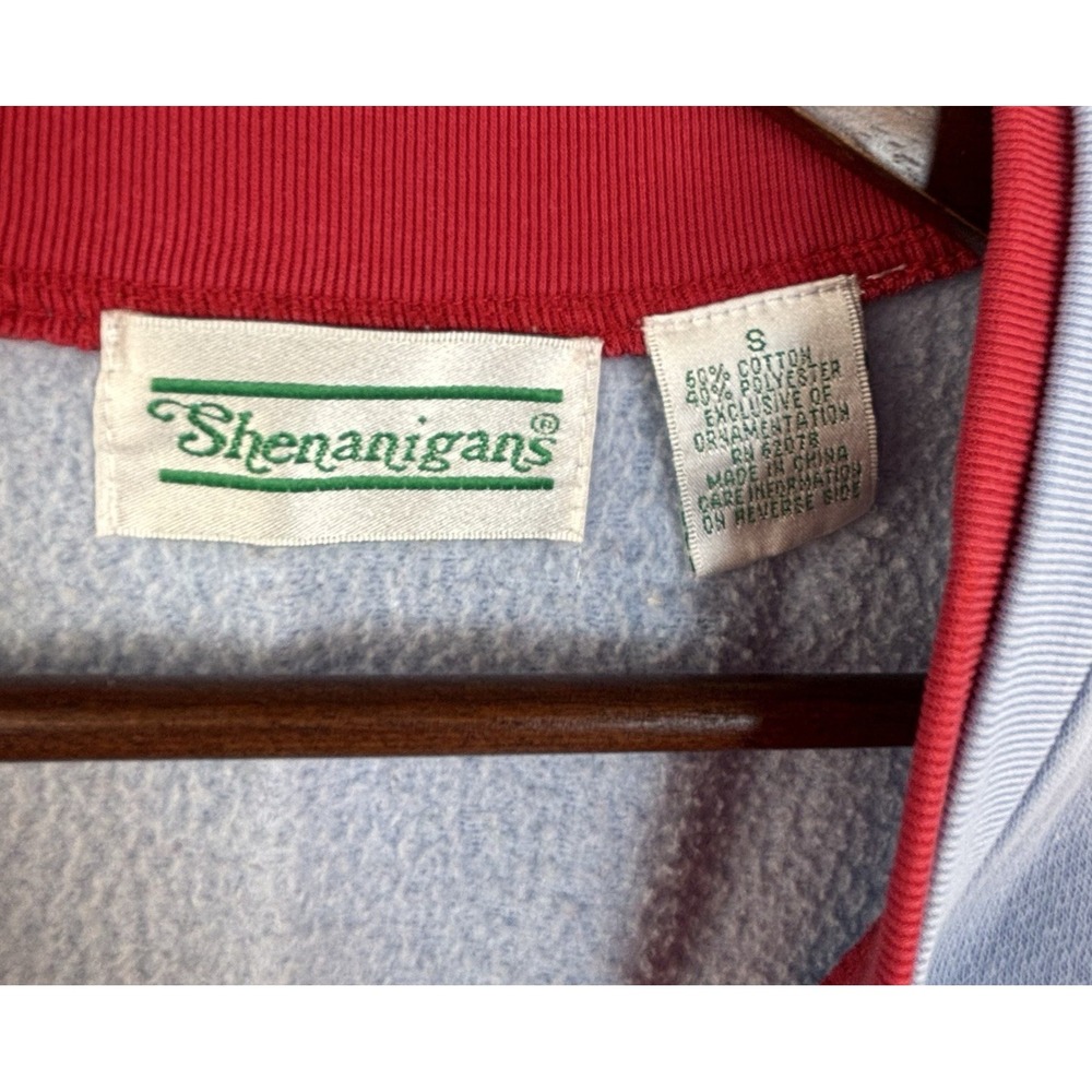 Vintage Shenanigans Cardigan Sweatshirt S Cardinals Baby Blue Button Grandma - Picture 5 of 8